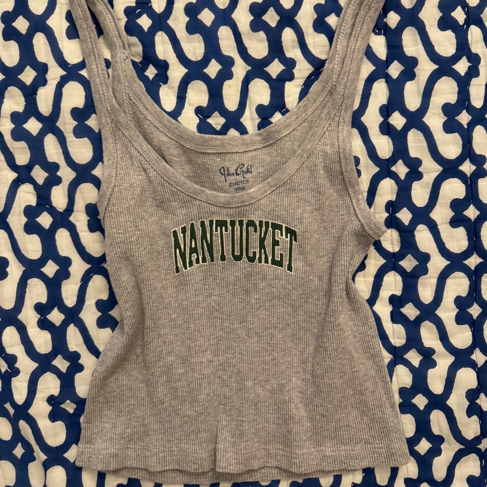 Brandy Melville John Galt Gray Nantucket Tank Top
